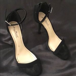 Sandal Heels Black Suede